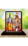 Car Desk/Table Top Lord RamSiya Wooden Photo Stand 3x4 Inches, Compact & Stylish Spiritual Display For Car, Home & Office (Pack Of 1) (F15191)