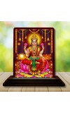 Car Desk/Table Top Goddess Lakshmi Wooden Photo Stand 3x4 Inches, Compact & Stylish Spiritual Display For Car, Home & Office (Pack Of 1) (F14138)