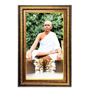 Ramana Maharshi Digital Golden Balck Color Photo Frame | Hindu Religious Wall Decor | 10x16 Inches - Inspirational Wall Art For Office, Home Decor - Ideal Spiritual Gift (F16639)
