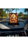 Car Desk/Table Top Annapurna Devi Wooden Photo Stand 3x4 Inches, Compact & Stylish Spiritual Display For Car, Home & Office (Pack Of 1) (F14372)