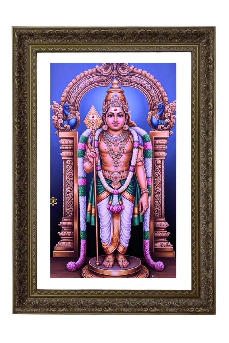 Lord Murugan Big Photo Frame - 20x28 Inches For Home,Temple & Office Decoration (F11022)