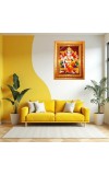 Radha And Krishna Golden Designer Photo Frame | 10x14 Inch Religious Wall Hanging Frame For Home, Office Decoration and Spiritual Gift Item (M1)