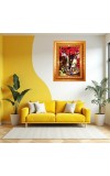 Goddess Kali Golden Designer Photo Frame | 10x14 Inch Religious Wall Hanging Frame For Home & Office Decoration | Hindu Deity Goddess Kali Spiritual Gift Item
