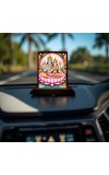 Car Desk/Table Top Lord Vishnu Lakshmi Wooden Photo Stand 3x4 Inches, Compact & Stylish Spiritual Display For Car, Home & Office (Pack Of 1) (F14443)
