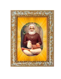 Srila Bhaktivinoda Thakura Spiritual Guru Digital Photo In Designer Frame, Size 8x12 Inch | Hindu Religious Picture For Home Temple, Office & Gift | Wall Art & Pooja Decor (F10490)