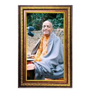 Bhaktivedanta Swami Prabhupada Digital Golden Balck Color Photo Frame | Hindu Religious Wall Decor | 10x16 Inches - Inspirational Wall Art For Office, Home Decor - Ideal Spiritual Gift (F16775)