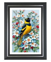 American Goldfinch Photo Wall & Table Frame | 10x14 Inch Black Designer | Perfect For Gifting & Home Decor (F9584)