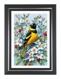 American Goldfinch Photo Wall & Table Frame | 10x14 Inch Black Designer | Perfect For Gifting & Home Decor (F9584)