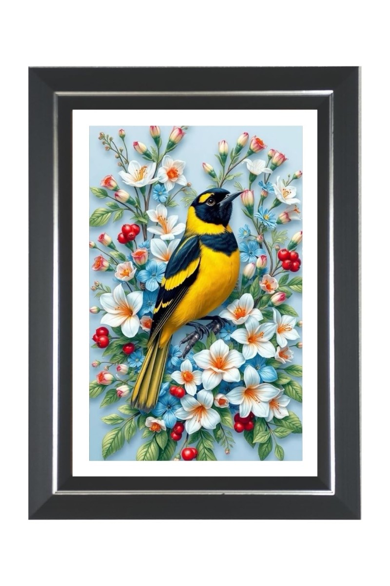 American Goldfinch Photo Wall & Table Frame | 18x22 Inch Black Designer | Perfect For Gifting & Home Decor (F9584)