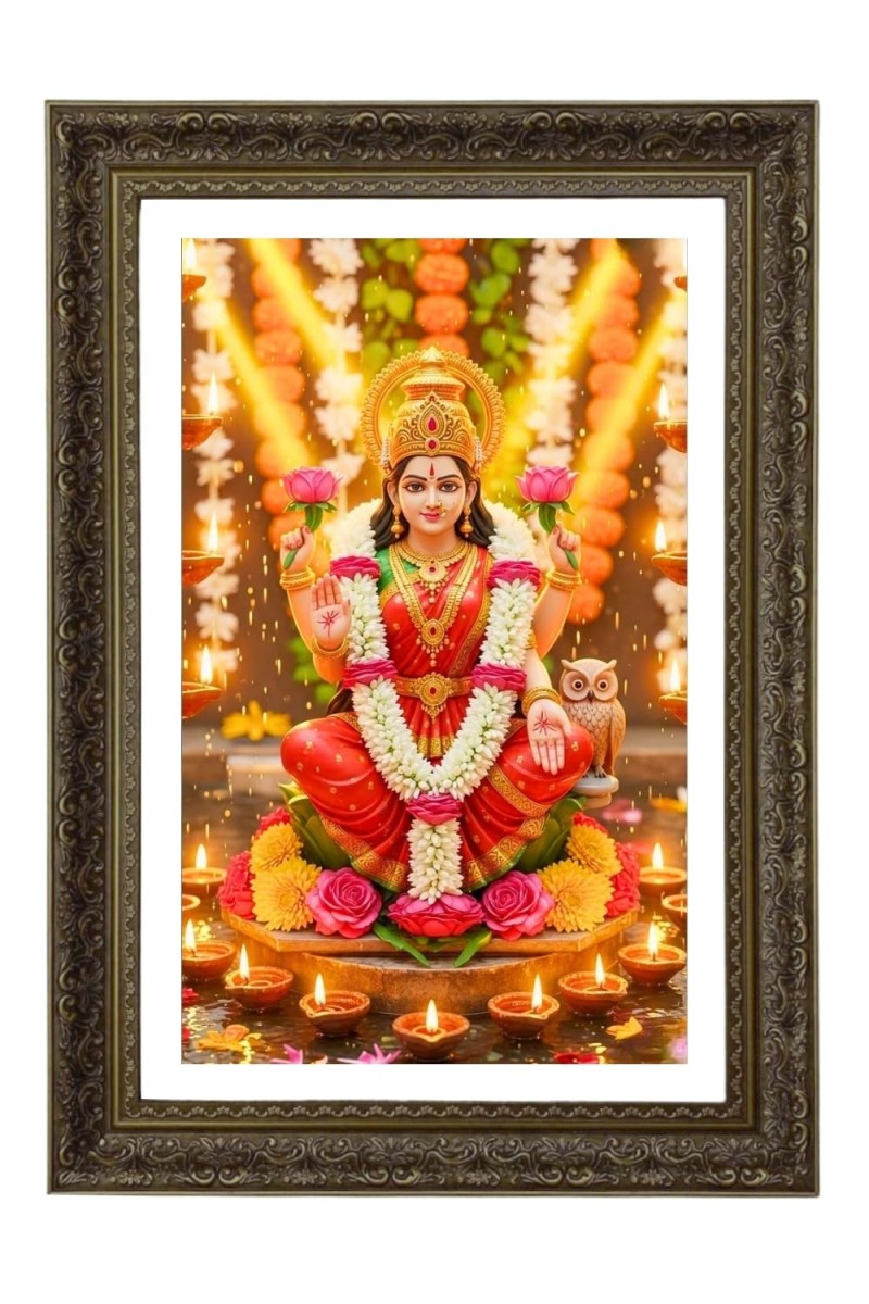 Maa Laxmi Big Photo Frame - 20x28 Inches For Home,Temple & Office Decoration (F10714)
