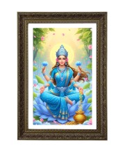 Maa Lakhsmi Big Photo Frame - 20x28 Inches For Home,Temple & Office Decoration (F10736)