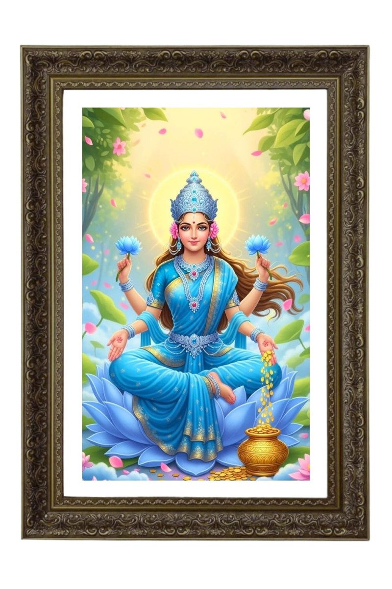 Maa Lakhsmi Big Photo Frame - 20x28 Inches For Home,Temple & Office Decoration (F10736)