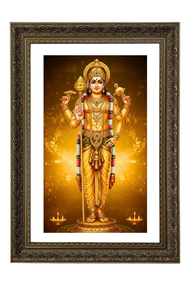 Lord Murugan Big Photo Frame - 20x28 Inches For Home,Temple & Office Decoration (F11023)
