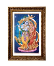 Divine Radha Krishna Big Photo Frame - 20x28 Inches For Home,Temple & Office Decoration (F11278)