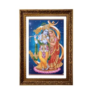 Divine Radha Krishna Big Photo Frame - 20x28 Inches For Home,Temple & Office Decoration (F11278)