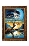 Painting Tree Big Photo Frame - 20x28 Inches For Home,Temple & Office Decoration (F11225)