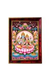 Lord Laxmi Narayana Photo Frame For Wall & Table | 7x9 Inch Golden Cherry Finish | Decorative Lord Laxmi Narayana Photo Frame For Home, Office & Pooja Room (F11367)