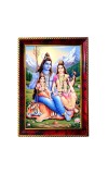 Lord Shiva And Parvathi Photo Frame For Wall & Table | 7x9 Inch Golden Cherry Finish | Decorative Lord Shiva And Parvathi Photo Frame For Home, Office & Pooja Room (F11477)