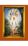 Shirdi Sai Baba Golden Photo Frame - 10x14 Inches | Elegant Wooden Frame For Home, Office & Temple Decoration | Spiritual Wall & Table Decor And Gift Item (F9764)