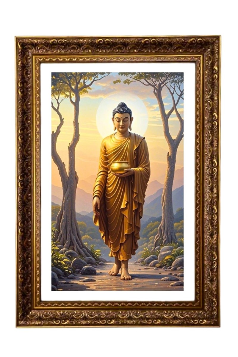 Vertical16X24 Inches Frame Big Photo Frame - 20x28 Inches For Home,Temple & Office Decoration (F11153)