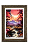 Beautiful Sunset Riverside Big Photo Frame - 20x28 Inches For Home,Temple & Office Decoration (F10756)