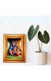 Shiv Parivar Family Golden Designer Photo Frame | 14x18 Inch Religious Wall Hanging Frame For Home & Office Decoration | Hindu Deity Spiritual Gift Item