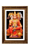 Panchamukhi Lord Hanuman Big Photo Frame - 20x28 Inches For Home,Temple & Office Decoration (F11189)