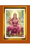 Mata Lakhsmi Golden Photo Frame - 18x22 Inches | Elegant Wooden Frame For Home, Office & Temple Decoration | Spiritual Wall & Table Decor And Gift Item (F9539)