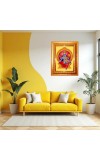 Goddess Lakshmi Golden Designer Photo Frame | 16x20 Inch Religious Wall Hanging Frame For Home, Office Decoration and Spiritual Gift Item (M6)