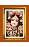 Divine Radha Rani Golden Photo Frame - 10x14 Inches | Elegant Wooden Frame For Home, Office & Temple Decoration | Spiritual Wall & Table Decor and Gift Item