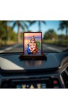 Car Desk/Table Top Lord Murugan Wooden Photo Stand 3x4 Inches, Compact & Stylish Spiritual Display For Car, Home & Office (Pack Of 1) (F14525)