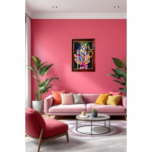 LordSrikrishna Photo Frame For Wall & Table | 7x9 Inch Golden Cherry Finish | Decorative Srikrishna Photo Frame For Home, Office & Pooja Room (F11530)