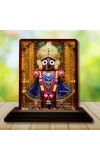 Car Desk/Table Top Lord Jagannath Wooden Photo Stand 3x4 Inches, Compact & Stylish Spiritual Display For Car, Home & Office (Pack Of 1) (F14587)
