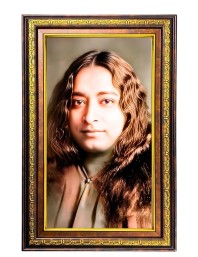 Paramahamsa Yoganananda Digital Golden Balck Color Photo Frame | Hindu Religious Wall Decor | 10x16 Inches - Inspirational Wall Art For Office, Home Decor - Ideal Spiritual Gift (F16834)
