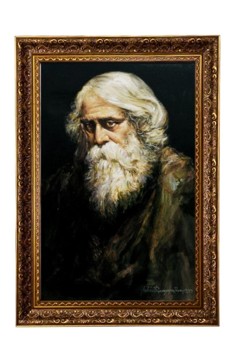 Rabindranath Tagore Big Photo Frame - 20x28 Inches For Home,Temple & Office Decoration (F11214)