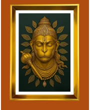 Golden Photo Frame - 10x14 Inches | Elegant Wooden Frame For Home, Office & Temple Decoration | Spiritual Wall & Table Decor and Gift Item