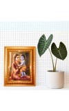 Bal Gopal And Mata Yashoda Golden Designer Photo Frame | 10x14 Inch Religious Wall Hanging Frame For Home & Office Decoration | Hindu Deity Spiritual Gift Item