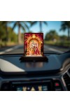 Car Desk/Table Top Radha Krishna Wooden Photo Stand 3x4 Inches, Compact & Stylish Spiritual Display For Car, Home & Office (Pack Of 1) (F14365)