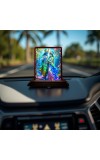 Car Desk/Table Top Radha Krishna Wooden Photo Stand 3x4 Inches, Compact & Stylish Spiritual Display For Car, Home & Office (Pack Of 1) (F14229)