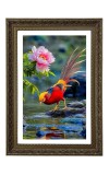 Golden Pheasant (Chrysolophus Pictus) Big Photo Frame - 20x28 Inches For Home,Temple & Office Decoration (F10695)
