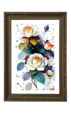 Floral Painting Print Big Photo Frame - 20x28 Inches For Home,Temple & Office Decoration (F11013)