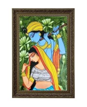 Radha And Krishna Big Photo Frame - 20x28 Inches For Home,Temple & Office Decoration (F10631)