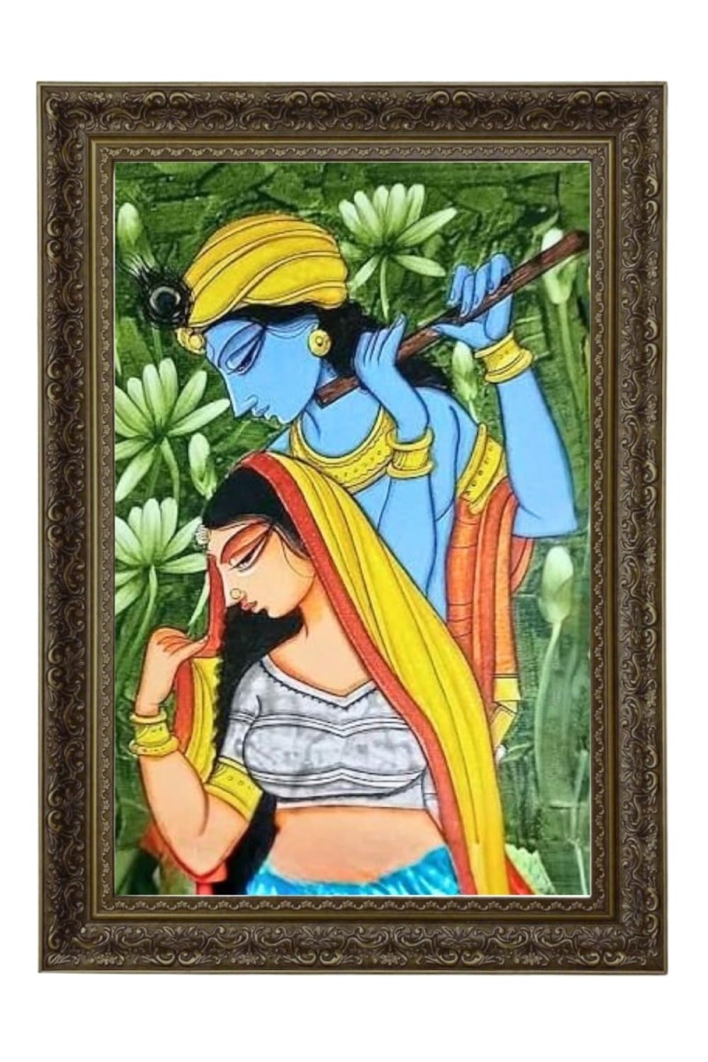 Radha And Krishna Big Photo Frame - 20x28 Inches For Home,Temple & Office Decoration (F10631)