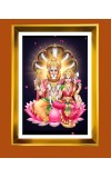 Golden Photo Frame - 10x14 Inches | Elegant Wooden Frame For Home, Office & Temple Decoration | Spiritual Wall & Table Decor and Gift Item