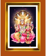 Golden Photo Frame - 10x14 Inches | Elegant Wooden Frame For Home, Office & Temple Decoration | Spiritual Wall & Table Decor and Gift Item