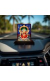 Car Desk/Table Top Goddess Kamakshi Amman Wooden Photo Stand 3x4 Inches, Compact & Stylish Spiritual Display For Car, Home & Office (Pack Of 1) (F14644)