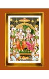 Golden Photo Frame - 10x14 Inches | Elegant Wooden Frame For Home, Office & Temple Decoration | Spiritual Wall & Table Decor and Gift Item