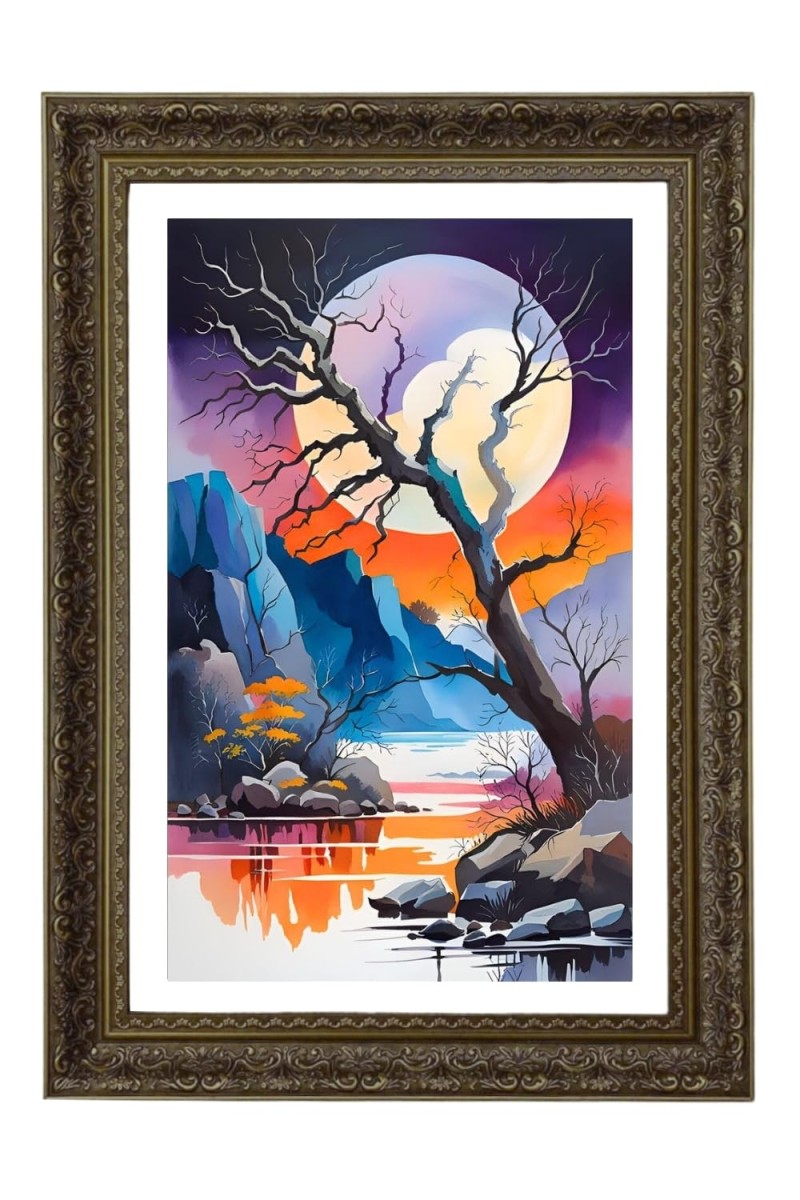 Vertical16X24 Inches Frame Big Photo Frame - 20x28 Inches For Home,Temple & Office Decoration (F10774)