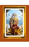 Mata Lakhsmi Golden Photo Frame - 16x20 Inches | Elegant Wooden Frame For Home, Office & Temple Decoration | Spiritual Wall & Table Decor And Gift Item (F9481)