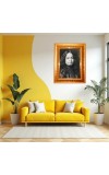 Paramahansa Yogananda Golden Designer Photo Frame | 10x14 Inch Religious Wall Hanging Frame For Home & Office Decoration | Hindu Deity Paramahansa Yogananda Spiritual Gift Item